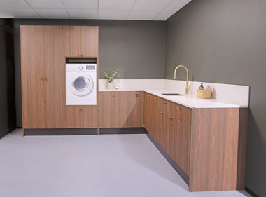 Nea Vaskerom valnøtt utstilling showroom 