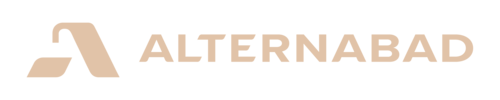 AlternaBad horisontal logo beige