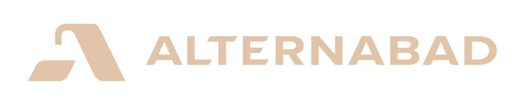 AlternaBad horisontal logo beige