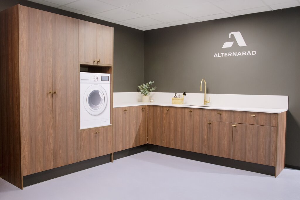 Nea Vaskerom valnøtt utstilling showroom 