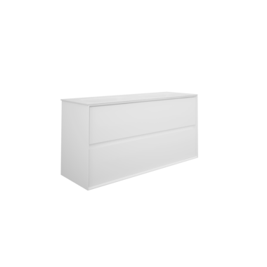 Underskap Artus 120 cm 2 skuffer dobbel hvit matt
