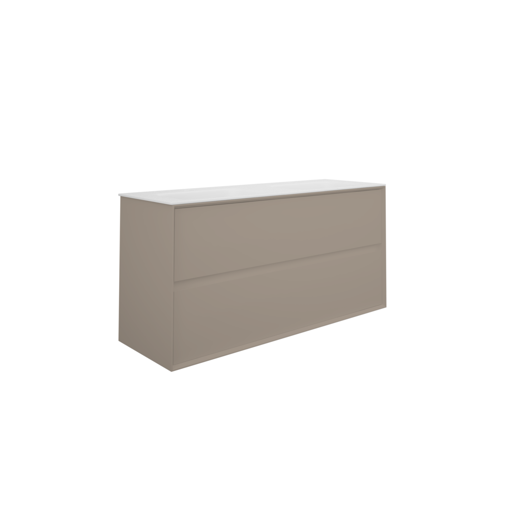 Underskap Artus 120 cm 2 skuffer dobbel sand matt
