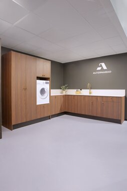 Nea Vaskerom valnøtt utstilling showroom 