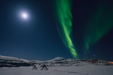 Nordlys om vinteren Nordlys om vinteren