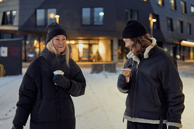 Tur med hund i sentrum