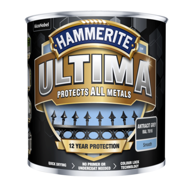 5361505 Hammerite Ultima Slätlack Antracitgrå 250ml