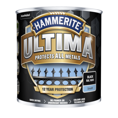 5361501 Hammerite Ultima Slätlack Svart 250ml
