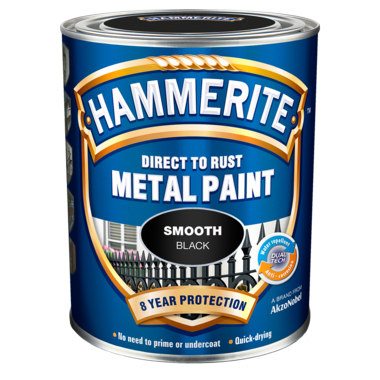 5078320 Hammerite Slätlack Svart 2,5L