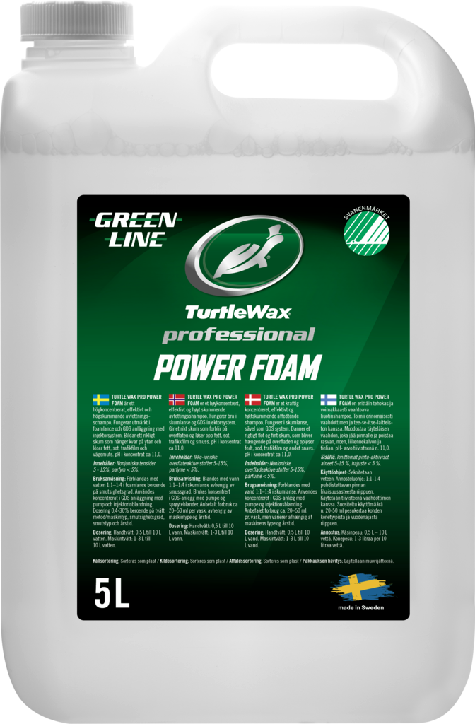 9685 Turtle Wax Pro Greenline Power Foam 5L