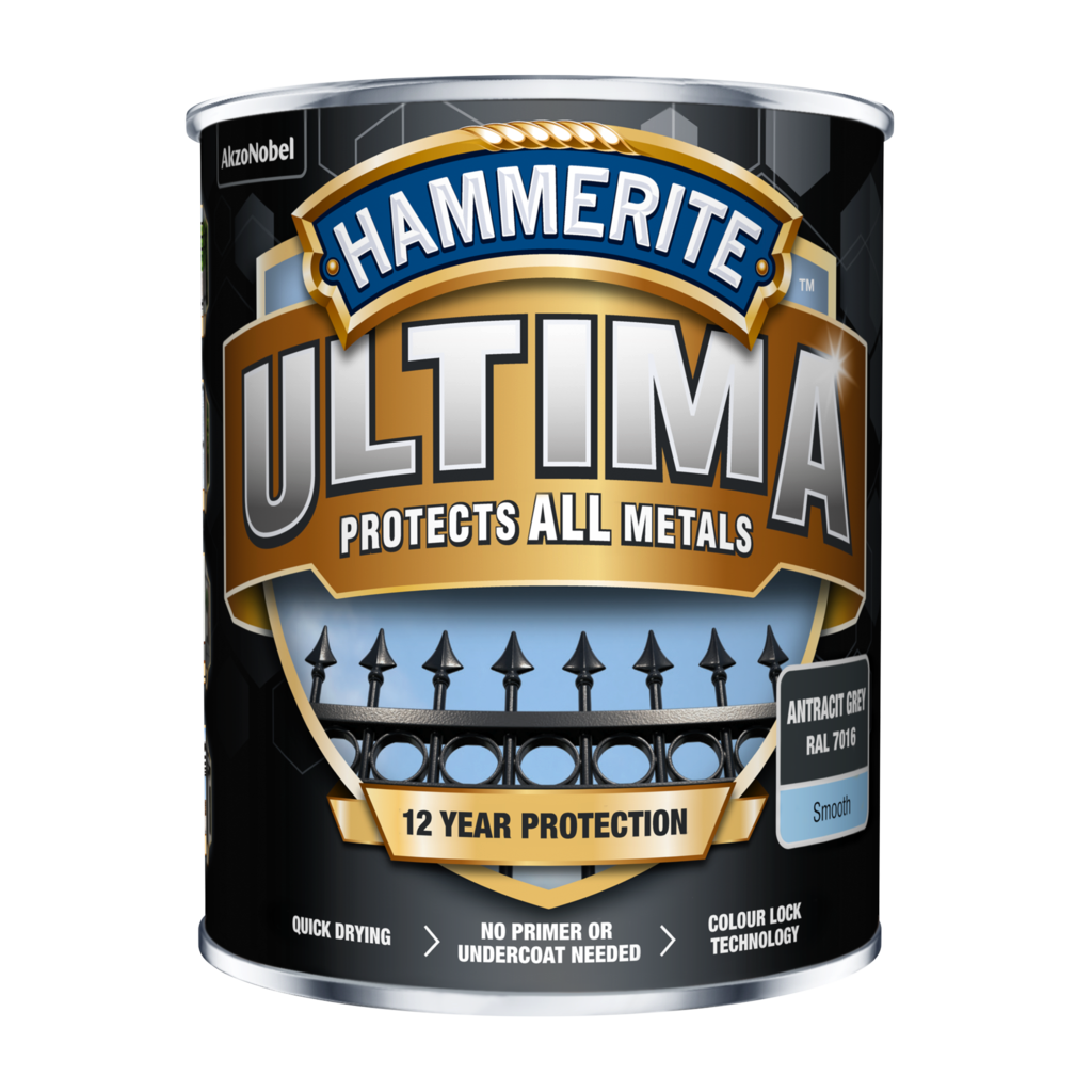 5361506 Hammerite Ultima Slätlack Antracitgrå 750ml