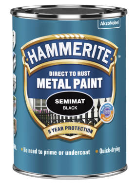 5078327 Hammerite Sidenmatt Svart 250ml