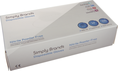 9608 Nitrilhandske Blå Medium (100-pack)