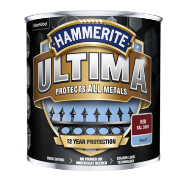 5361499 Hammerite Ultima Slätlack Röd 250ml