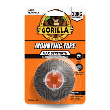 24641 Gorilla Monteringstejp Max Strenght 1,5 m Svart