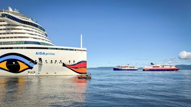 AIDAprima med Kystruten