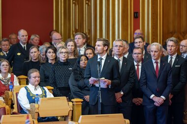 Høytidelig åpning av det 170. storting lørdag den 11. oktober 2025