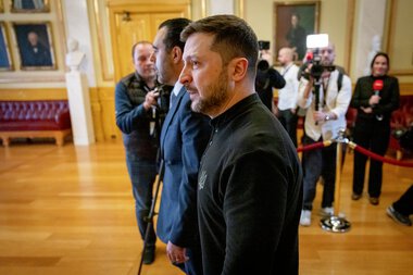 Ukrainas president Volodymyr Zelenskyj besøker Stortinget 20. mars 2025