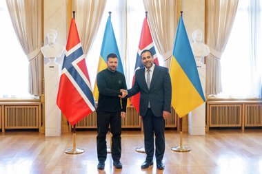 Ukrainas president Volodymyr Zelenskyj besøker Stortinget 20. mars 2025