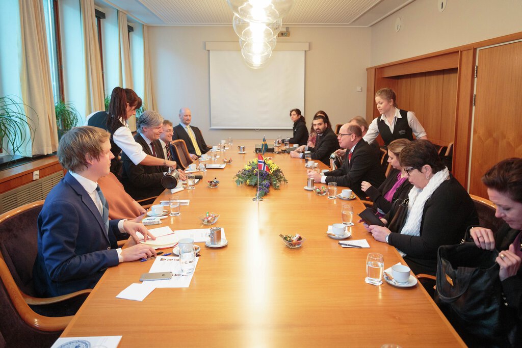 Offisielt besøk av Riksdagens talman Urban Ahlin 21. januar 2016