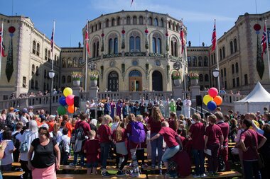 Stortingsbygningen 150 år - jubileumsfest 9. mai 2016
