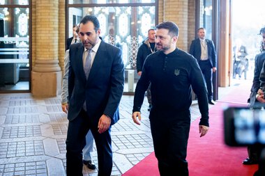 Ukrainas president Volodymyr Zelenskyj besøker Stortinget 20. mars 2025