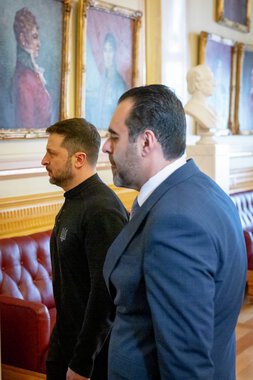 Ukrainas president Volodymyr Zelenskyj besøker Stortinget 20. mars 2025