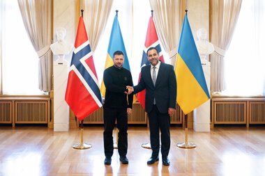 Ukrainas president Volodymyr Zelenskyj besøker Stortinget 20. mars 2025