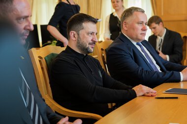 Ukrainas president Volodymyr Zelenskyj besøker Stortinget 20. mars 2025