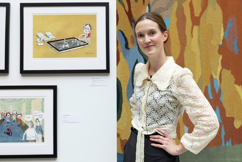 Åpning av karikaturutstilling 19. mars 2025