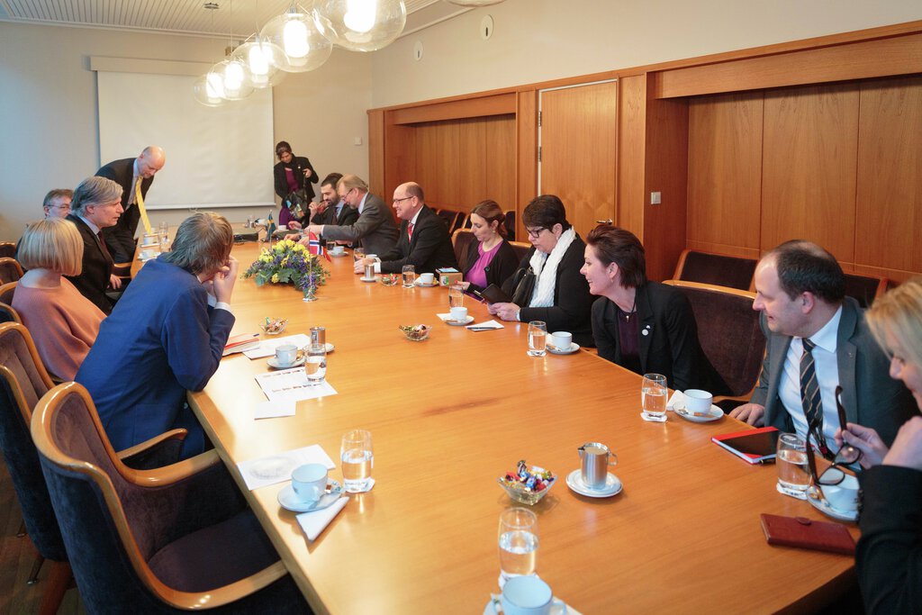 Offisielt besøk av Riksdagens talman Urban Ahlin 21. januar 2016