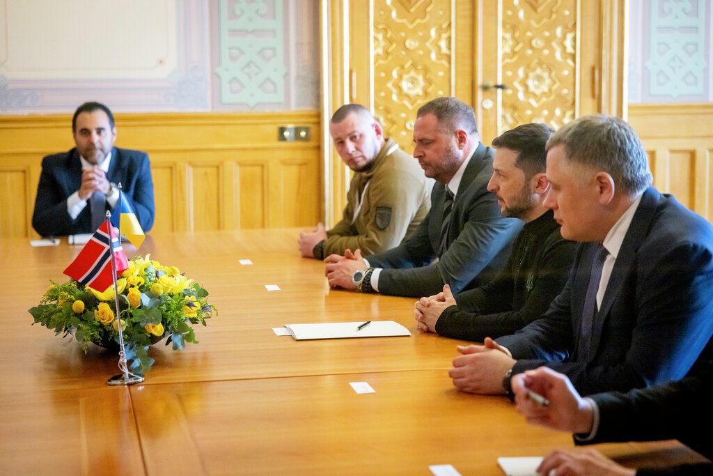 Ukrainas president Volodymyr Zelenskyj besøker Stortinget 20. mars 2025