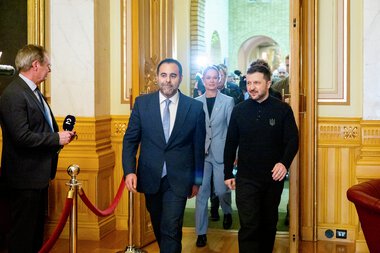 Ukrainas president Volodymyr Zelenskyj besøker Stortinget 20. mars 2025