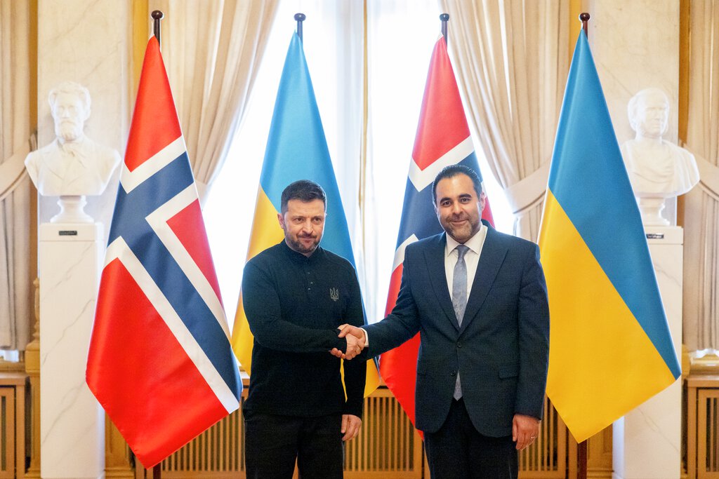 Ukrainas president Volodymyr Zelenskyj besøker Stortinget 20. mars 2025