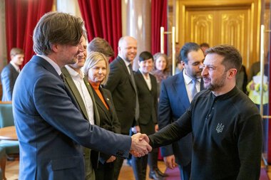 Ukrainas president Volodymyr Zelenskyj besøker Stortinget 20. mars 2025