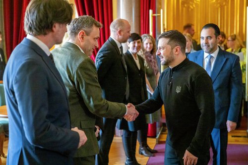 Ukrainas president Volodymyr Zelenskyj besøker Stortinget 20. mars 2025