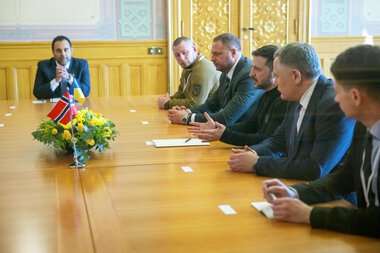 Ukrainas president Volodymyr Zelenskyj besøker Stortinget 20. mars 2025