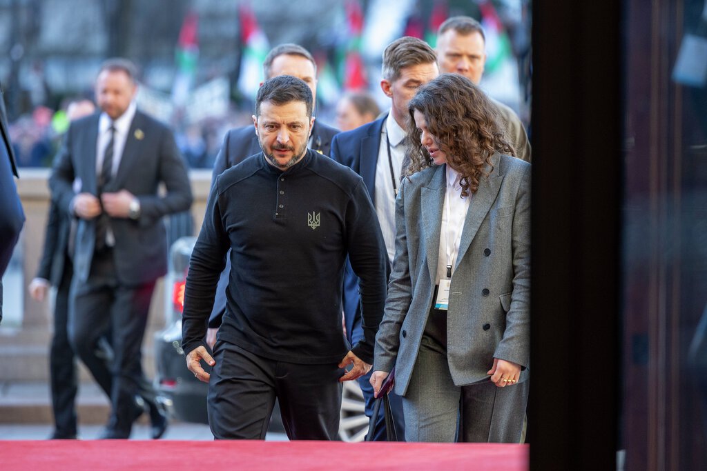 Ukrainas president Volodymyr Zelenskyj besøker Stortinget 20. mars 2025