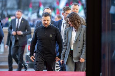 Ukrainas president Volodymyr Zelenskyj besøker Stortinget 20. mars 2025