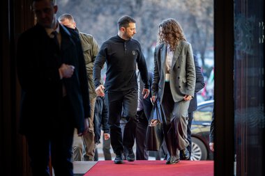 Ukrainas president Volodymyr Zelenskyj besøker Stortinget 20. mars 2025