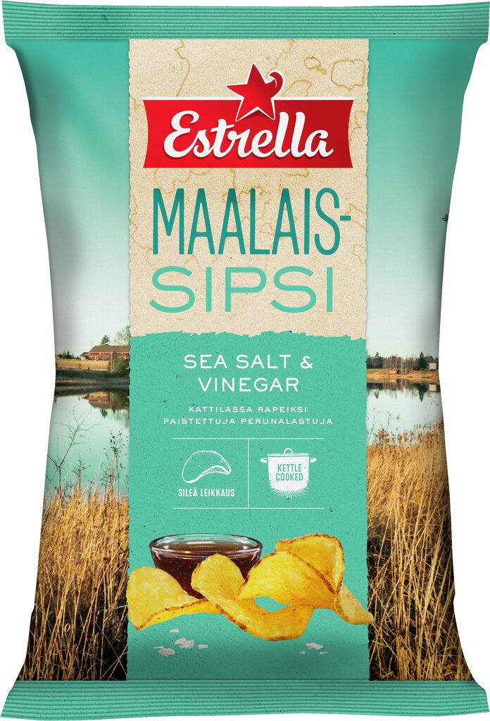 Estrella Maalaissipsi Sea salt & Vinegar 180g