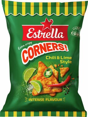 Estrella Corners Chili Lime style 160g Estrella Corners Chili Lime style 160g