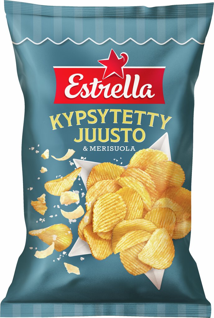 Estrella Kypsytetty Juusto & Merisuola sipsi 275g