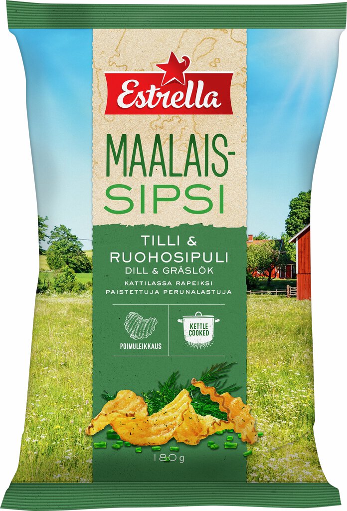 Estrella Maalaissipsi Tilli & Ruohosipuli 180g