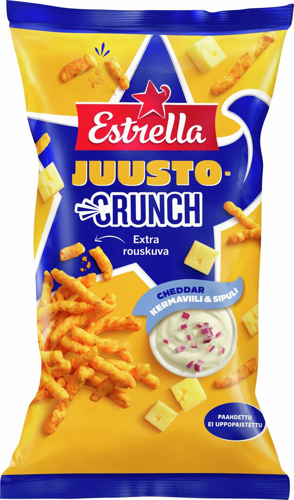 Estrella Juusto Crunch Kermaviili & sipuli 200g