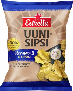 Estrella Uunisipsi kermaviili & Sipuli 125g