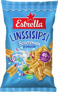 Estrella Linssisipsi Kermaviili & Sipuli 110g no claim