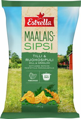 Estrella Maalaissipsi Tilli & Ruohosipuli 180g