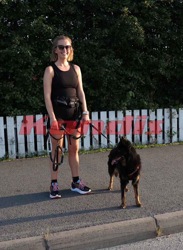 Lene Malin Sefland på intervalltrening med Kondistreninga Nes i august 2021