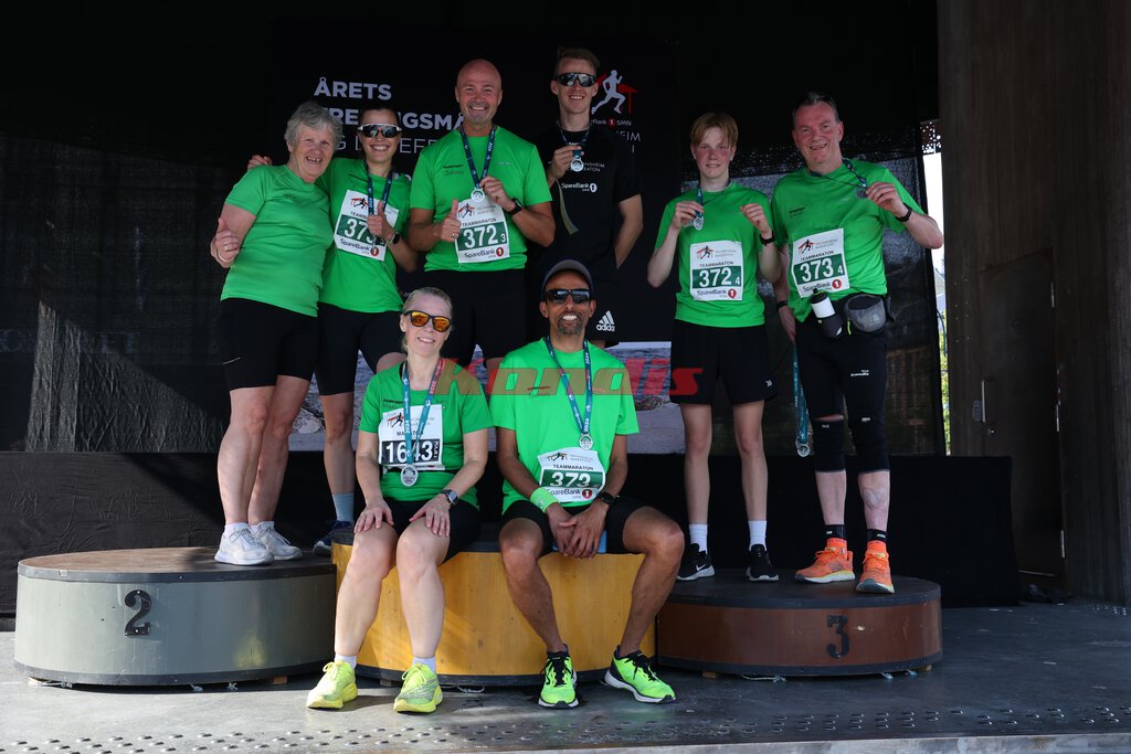 Kondistreninga Trondheim hadde to stafettlag under Trondheim Maraton