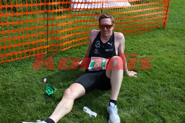 Sondre Bolstad kom på tredjeplass på maraton og vant klasse 40-44 år under Kongsvinger Maraton 2024